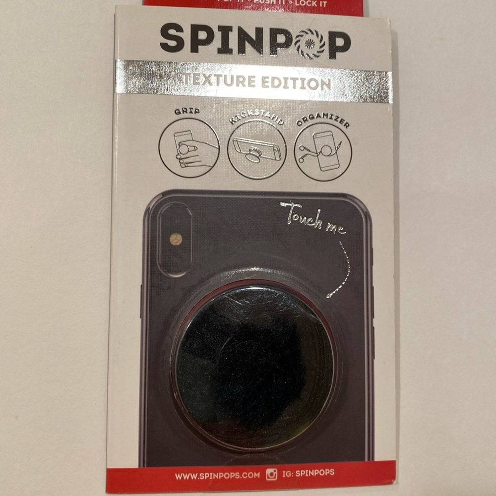 NEW SPIN-POP Fidget Spin Grip-Stand-Cable Org Texture Edition Phone Fuzzy Furry